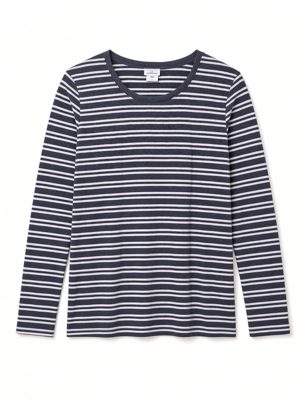 Oh Baby by Motherhood Navy Stripe Long Sleeve Maternity Tee L